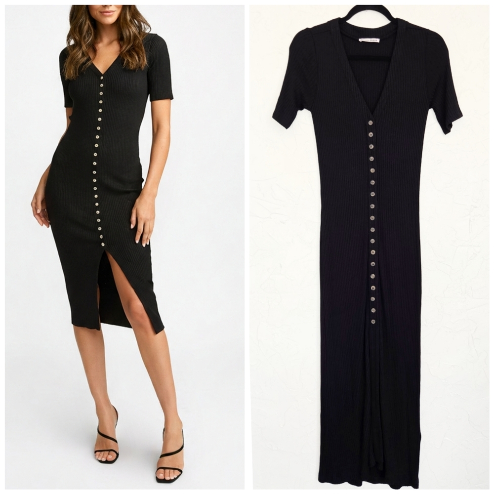 Reformation Ribbed Button Front Neada Knit Dress, S - Picture 11 of 11